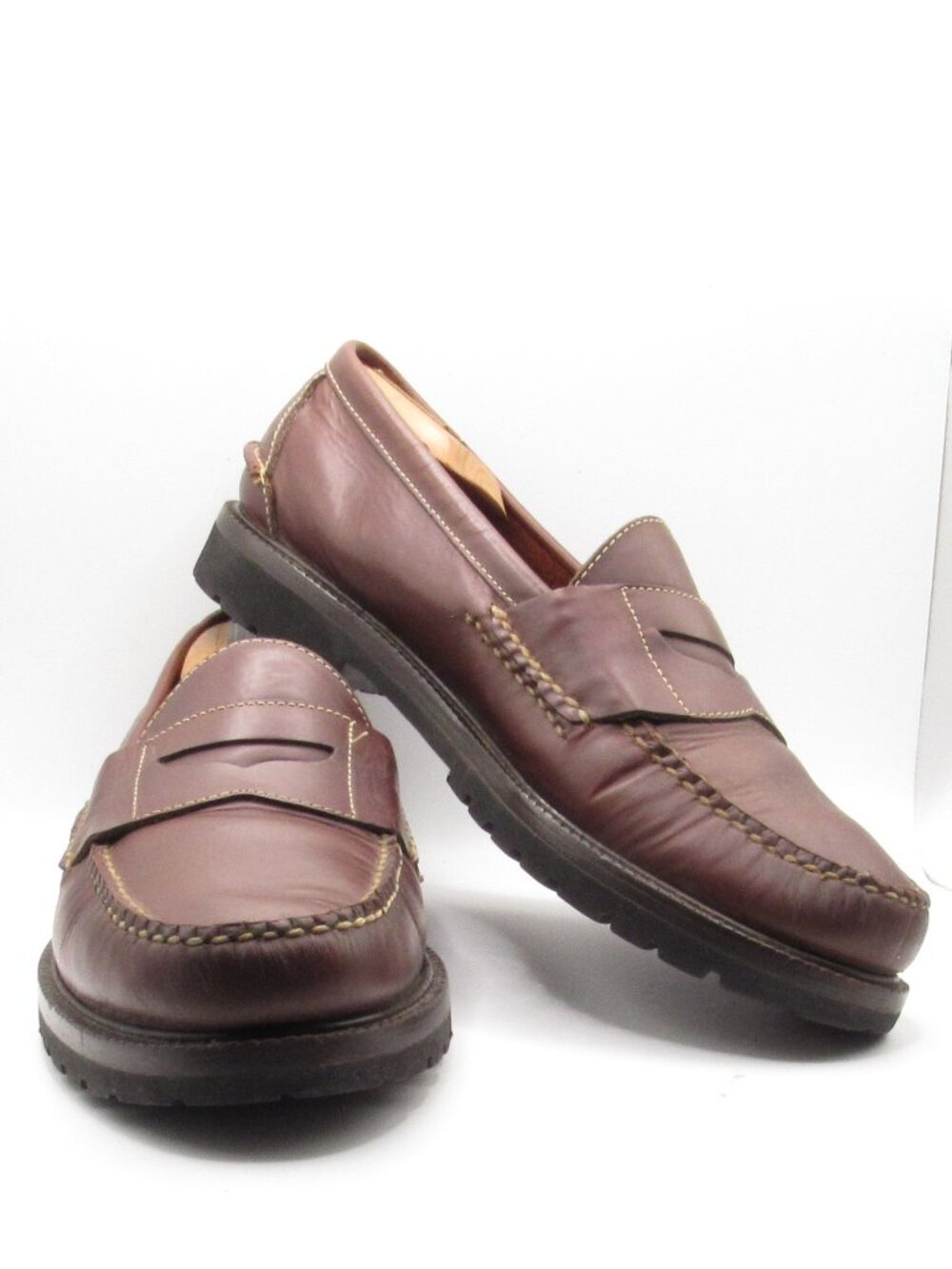 LL Bean Signature Brown Leather Penny Loafers Size 11 D Good Condition